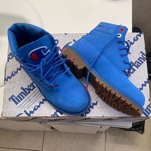 Timberland Premium 6inch waterproof boot bright blue nubuck